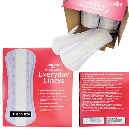 Everyday Liners - Long - 100 Liners with Active Coverage and Vital Volumes Tips Card Bundle