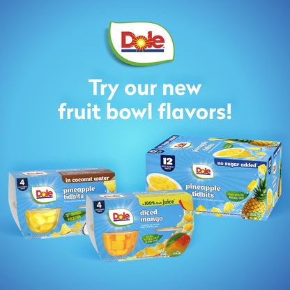 Dole Fruit Bowls Mandarin Oranges in 100% Juice Snacks, 4oz 12 Total Cups, Gluten & Dairy Free, Bulk Lunch Snacks for Kids & Adults