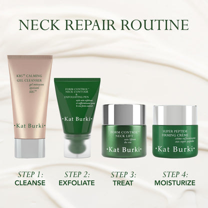 KAT BURKI Form Control Neck Lift Serum with Marine Collagen, Niacinamide & Silk Amino Acids for Firming, Lifting Hydration and Contour, 2 Fl Oz