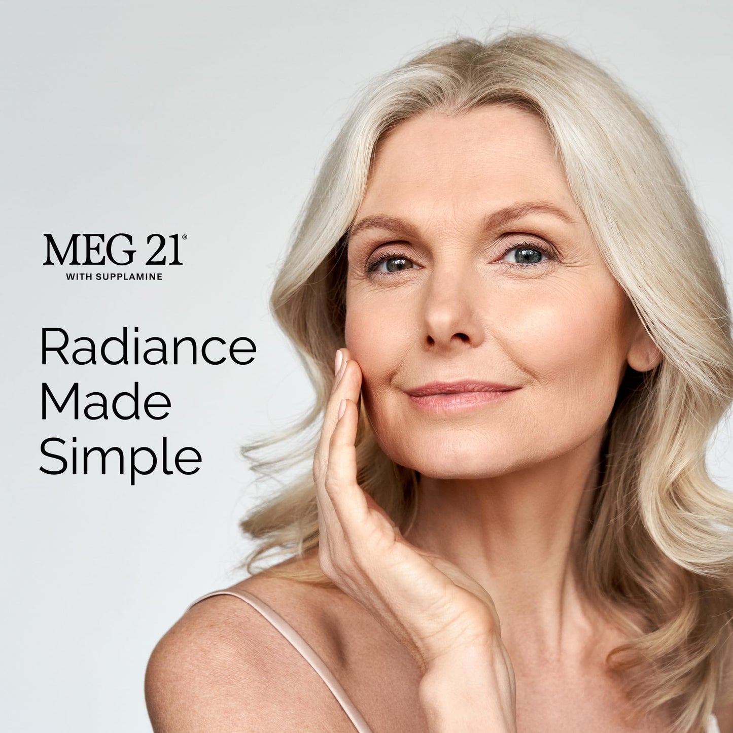 MEG 21 Bright & Firm Under Eye Cream – Anti-Aging Cream for Dark Circles, Puffiness, Bags, Fine Lines & Wrinkles – Day/Night Eye Moisturizer – Made with Patented SUPPLAMINE (0.5 oz)