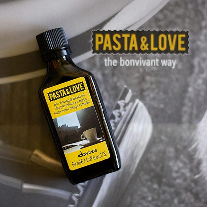 Davines Pasta & Love Pre-Shaving & Beard Oil, Multifunctional Grooming Oil - Softens Coarse Beards & Preps Skin for Shaving - Moisturizing & Non-Greasy, 1.69 Fl Oz