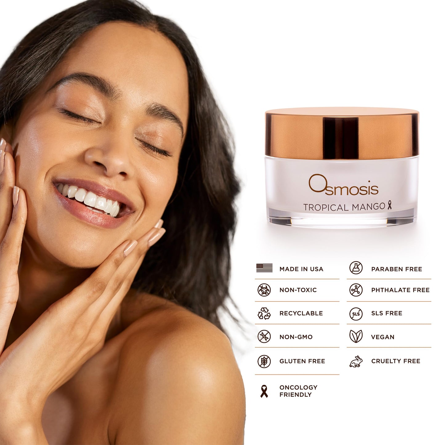 OSMOSIS TROPICAL MANGO Hydrating Barrier Repair Mask with Shea Butter, Avocado Oil, and Jojoba for Dry, Aging, and Sensitive Skin, 1 Oz
