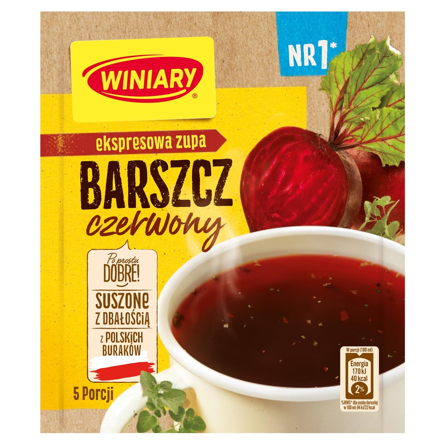 Winiary Barszcz Czerwony Instant 60gram Bag (3-Pack)