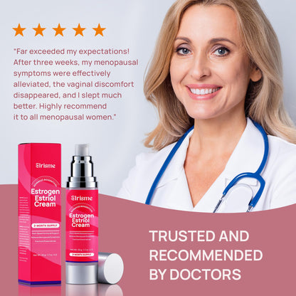 Estriol Cream for Women Menopause Relief: Natural Bioidentical Estrogen Cream, Hormone Balance, Perimenopause Support - Vaginal Health, Vulva Itch, Hot Flashes, Night Sweats, 50ml
