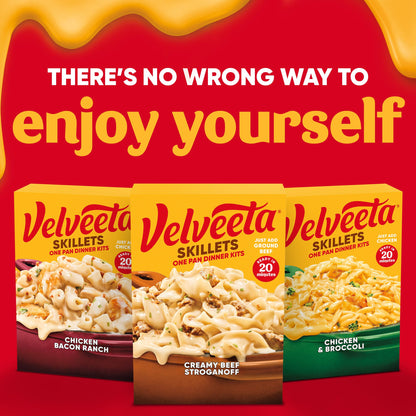 Velveeta Skillets Creamy Beef Stroganoff One Pan Dinner Kit, 11.6 oz Box
