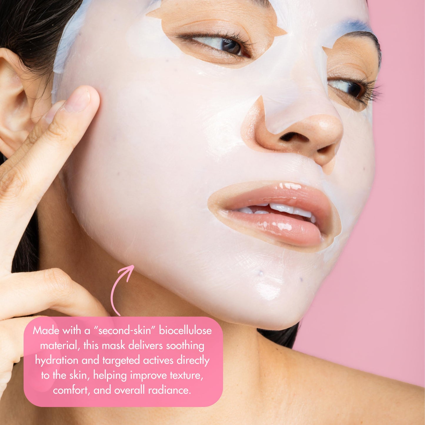 ESW Beauty Strawberry Coco Rosé Soothing Face Mask - Hydrating, Calming, Vegan Face Mask with Coconut Water, Green Tea, & Strawberry Extract for Sensitive Skin