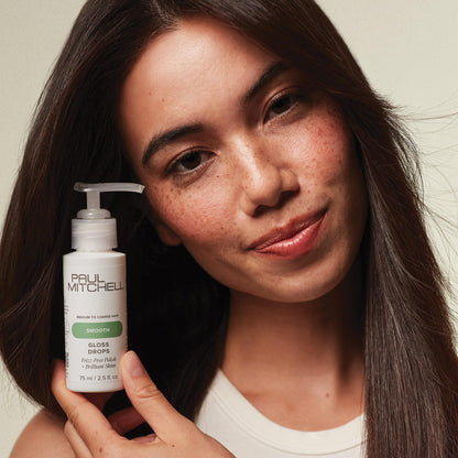 Paul Mitchell Gloss Drops Shine Serum, Frizz-Free Polish, Brilliant Shine, For Medium To Coarse Hair, 2.5 fl. oz
