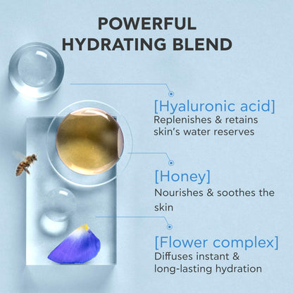 APIVITA Aqua Beelicious Hydrating Booster Serum | Hydrating, Soothing & Replenishing with Propolis, Honey, Hyaluronic Acid, Prebiotics & Flowers, 30 mL / 1 oz