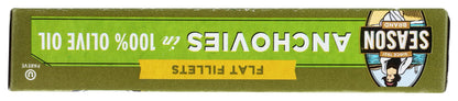 Season Brand Flat Fillets of Anchovies in Olive Oil, 2 oz
