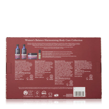 Neal's Yard Remedies Balance Harmonising Collection for Women, Foaming Bath, Massage Oil, Body Cream & Balance Roll-On, Vegan & Cruelty-Free