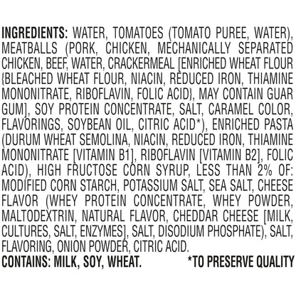 Chef Boyardee Mini ABC's and 123's with Meatballs, 15 oz, 4 Pack