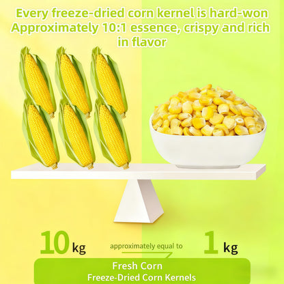 Freeze Dried Sweet Corn - 200g 7.05oz Just Corn & Nothing Else! No Sugar Added, Perfect for Salads, Soups, Stews & Trail Mix.Premium Freeze-Dried Fruits, Snack (Corn), Ready To Eat – Just Open The Lid.