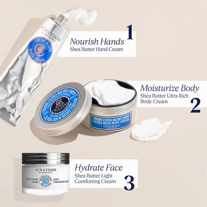 L'OCCITANE 5% Organic Shea Butter Lightweight Comforting Face Cream, Moisturizes, Hydrates & Soothes Sensitive Skin, Non-Comedogenic, Vegan Skincare