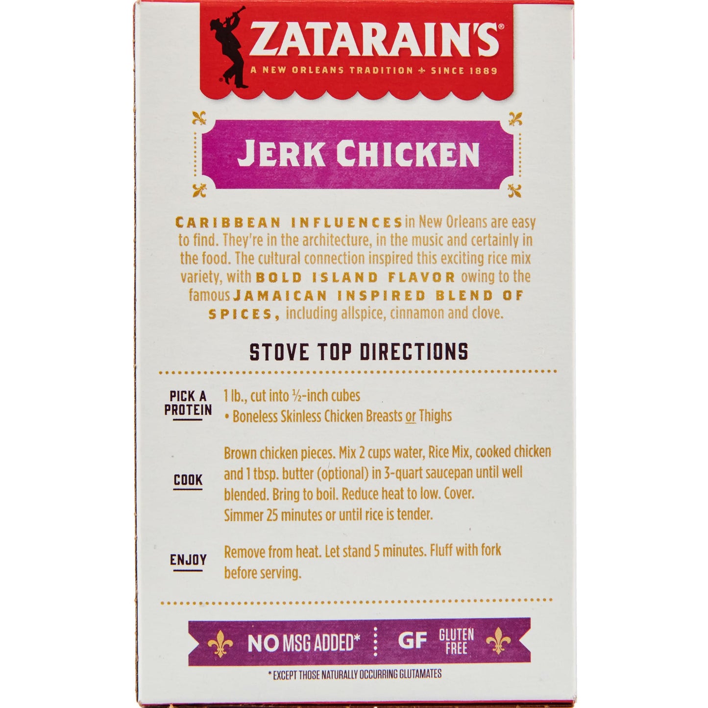Zatarain's Jerk Chicken Rice Dinner Mix, 8 oz (Pack of 8)
