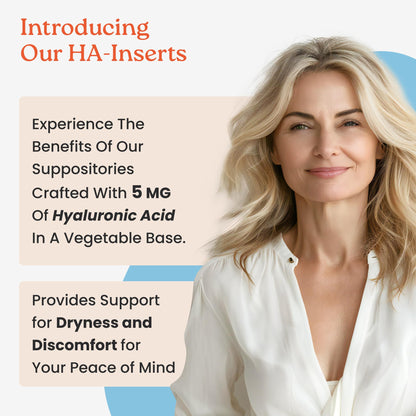 NewLife Naturals Hyaluronic Acid Vaginal Suppositories for Women 5 MG - Vaginal Moisturizer Hydration Moisture Support, Menopause - 12 HA Inserts- 30 Day Supply USA