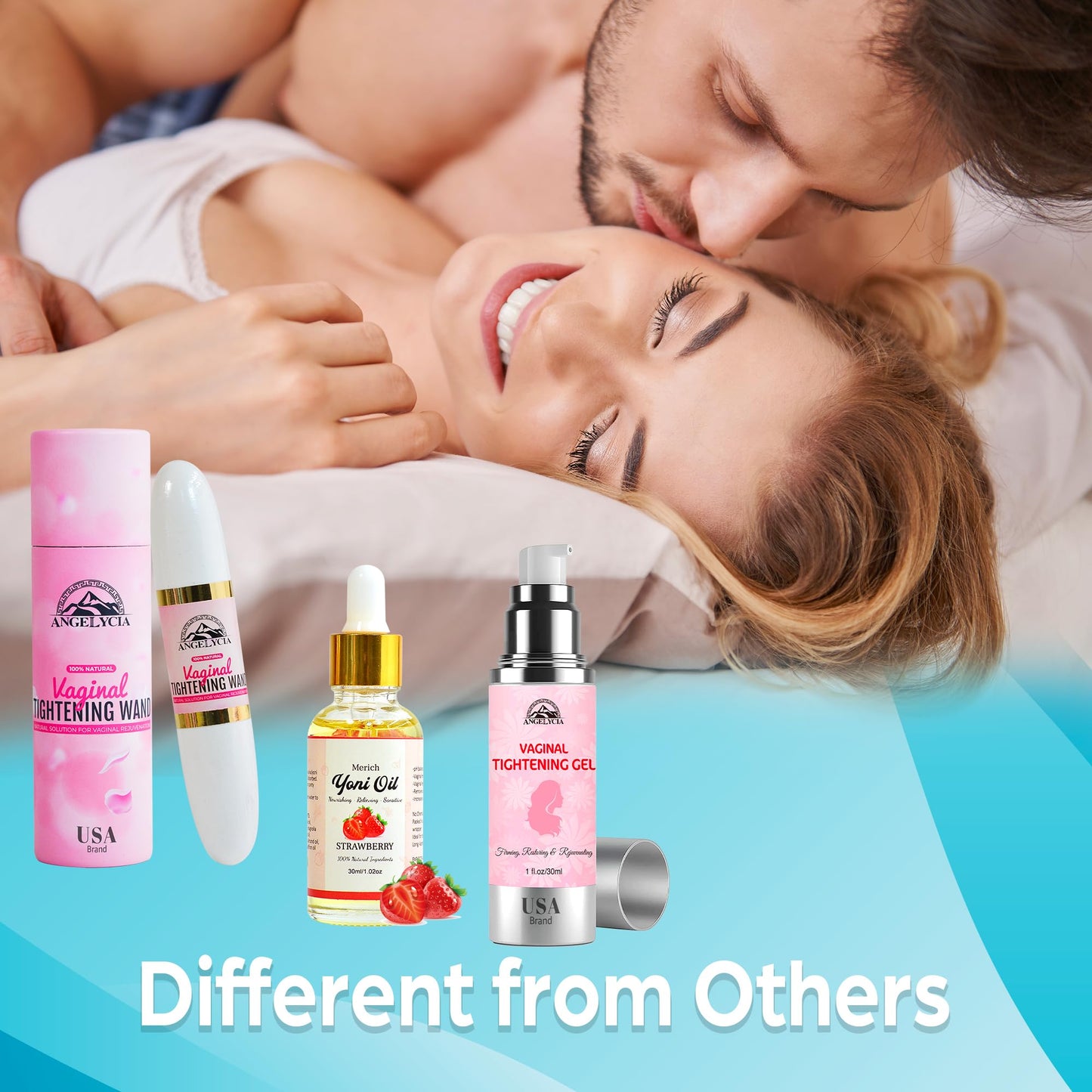 ANGELYCIA Ultimate Feminine Rejuvenation Trio: Wand, Gel and Yoni Oil for Vaginal Tightening, Rejuvenation, Effective Vaginial Tightening Gel, Coochie Tightener Wand and Feminine Yoni Oil