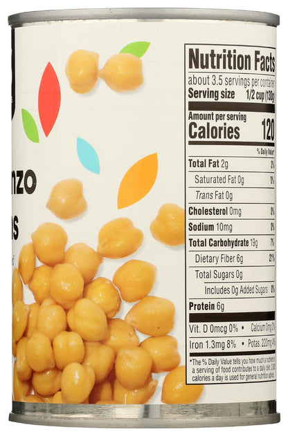 365 by Whole Foods Market, Unsalted Garbanzo Beans, 15.5 Ounce
