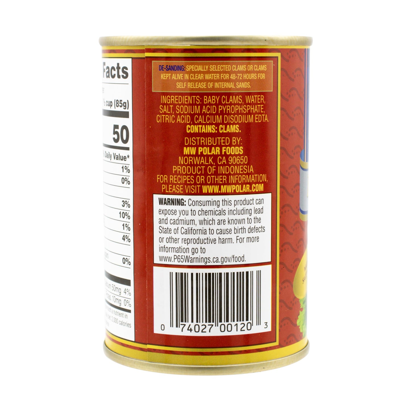 MW Polar Seafood, Whole Baby Clams, 10-Ounce (Pack of 12) (2120)