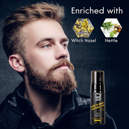 L3 - Level 3 Leave-In Beard Conditioner Foam - Beard Hydrator - Soften and Moisturizes Facial Hair