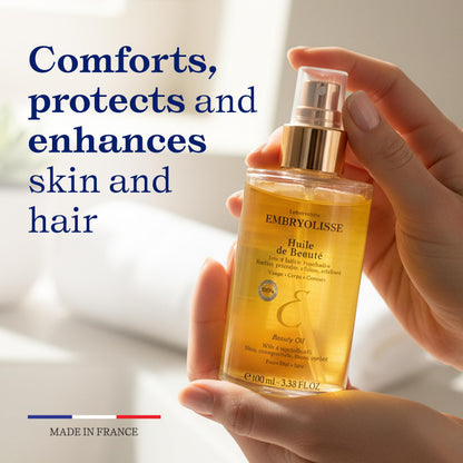 Embryolisse Body Oil, Hydrates, Protects and Beautifies Face, Body and Hair. Lightweight, Non Greasy Dry Oil for All Skin Types, 3.38 Fl Oz