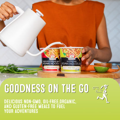 Dr. McDougall's Pad Thai Noodles - Asian Noodles - Gluten Free and Vegan - Instant Ramen Noodle Cups - Vegetarian Ramen - 2 Ounces - Pack of 6