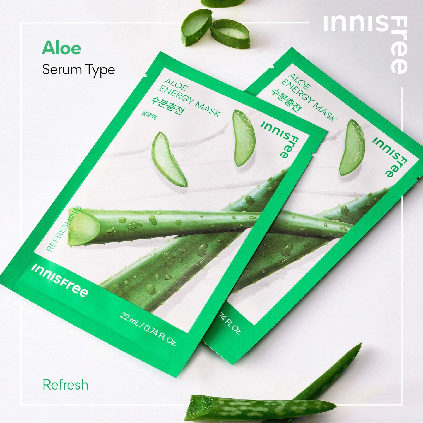 innisfree Energy Mask, Korean Sheet Mask with Hydrating Serum for Soothing, Brightening, and Glowing Skin Care Routine