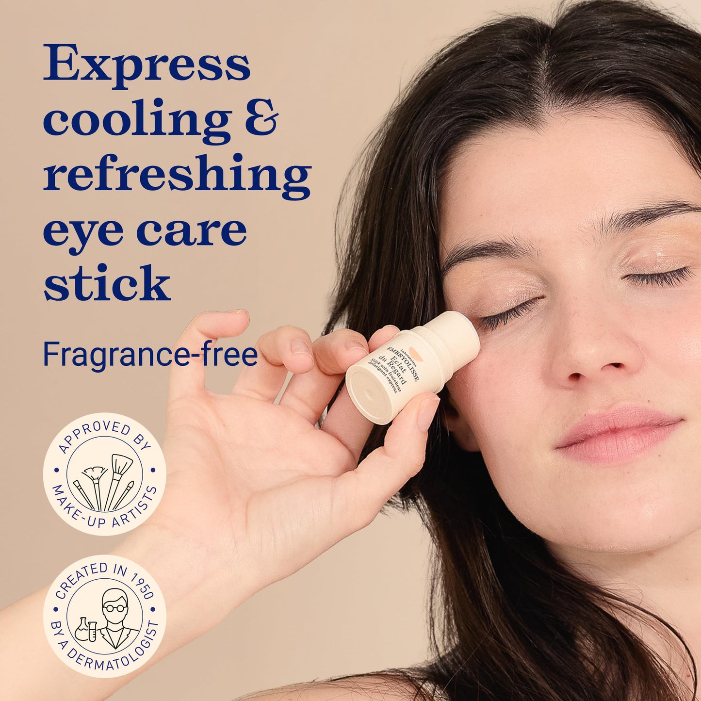 Embryolisse Radiant Eye Stick for Dark Circles & Puffiness, Cooling Under Eye Makeup Primer with Aloe Vera, Vegan, Fragrance-Free, 0.15 Fl Oz