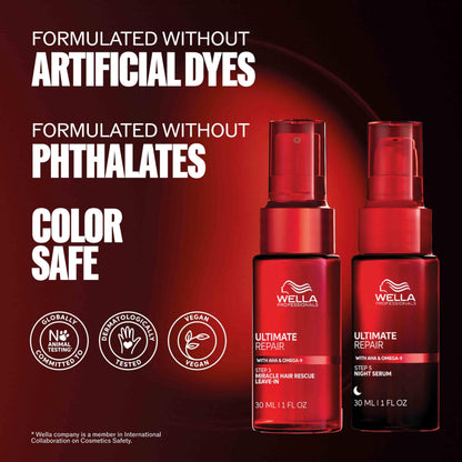 Wella Professionals ULTIMATE REPAIR Night Serum | Overnight Leave-in Treatment for Dull, Dry, Frizzy Hair | Repair Breakage & Protect Against Night Stressors | All Hair Types - Packaging May Vary