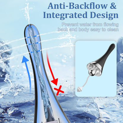 Enema Anal Douche for Men Women - Anti BackFlow Automatic Electric Enema Bulb Silicone Douche with 7 Nozzle 7 Rotating 3 Speeds for Colon Cleanse, Remote Control Feminine Care Shower Kit Bottle 16.9oz