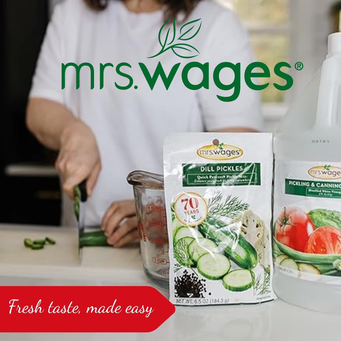 Mrs. Wages Pickle Mix, Xtra Crunch, Easy-To-Use, Fast Results, Great Taste & Crispness, Ensures Crunchiness, 5.5 oz Jar (Pack of 1)