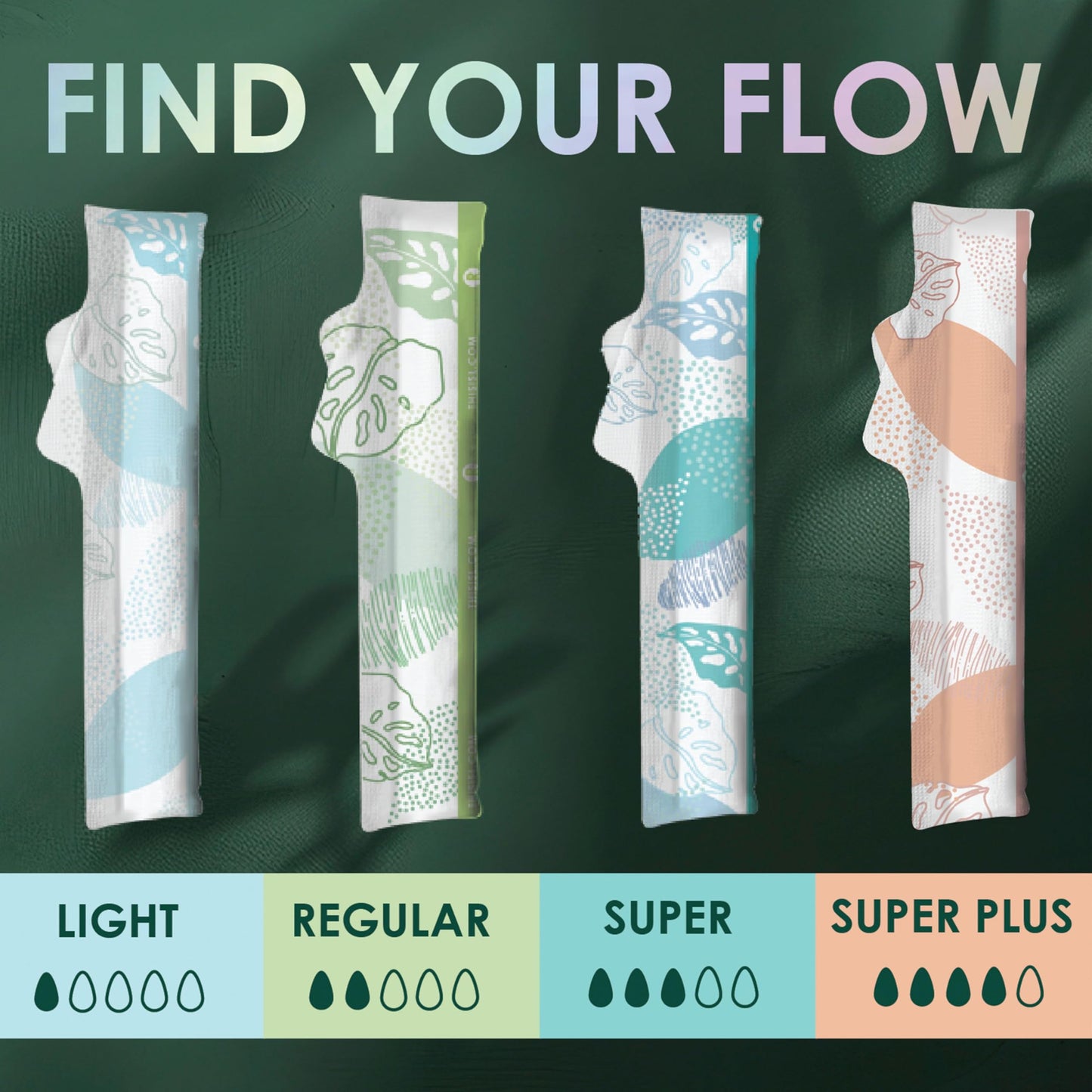 L. Tampons, Made with Organic Cotton, Regular/Super Absorbency, Multipack, Made Without Synthetic Pesticides, Rayon or Fragrances, Applicator Made Without BPA, Leak-Stopping Design, 18 Count