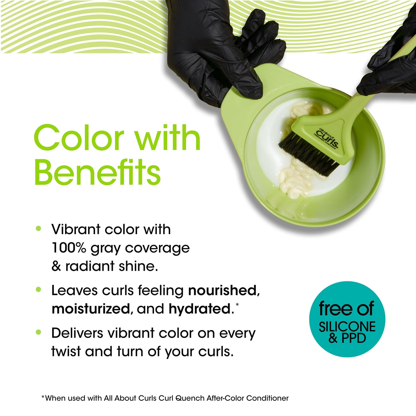 All About Curls Permanent Hair Color Dye For Curly Hair | 100% Gray Coverage | Nourished & Radiant Curls | Vibrant Shine & Color