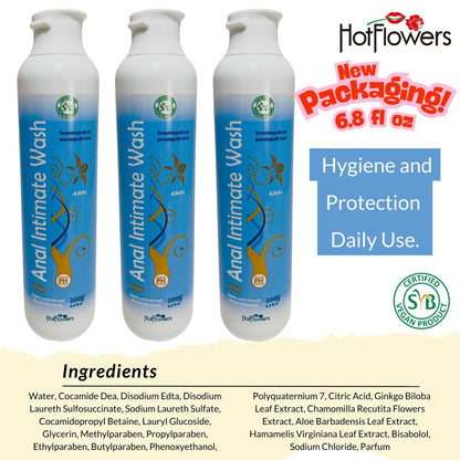 HOT FLOWERS Herbal Fresh Unisex Anal Intimate Wash for Personal Care, pH Balanced for Essentials Body Health, Daily Use, Dry Skin, Proctologist Tested (3)