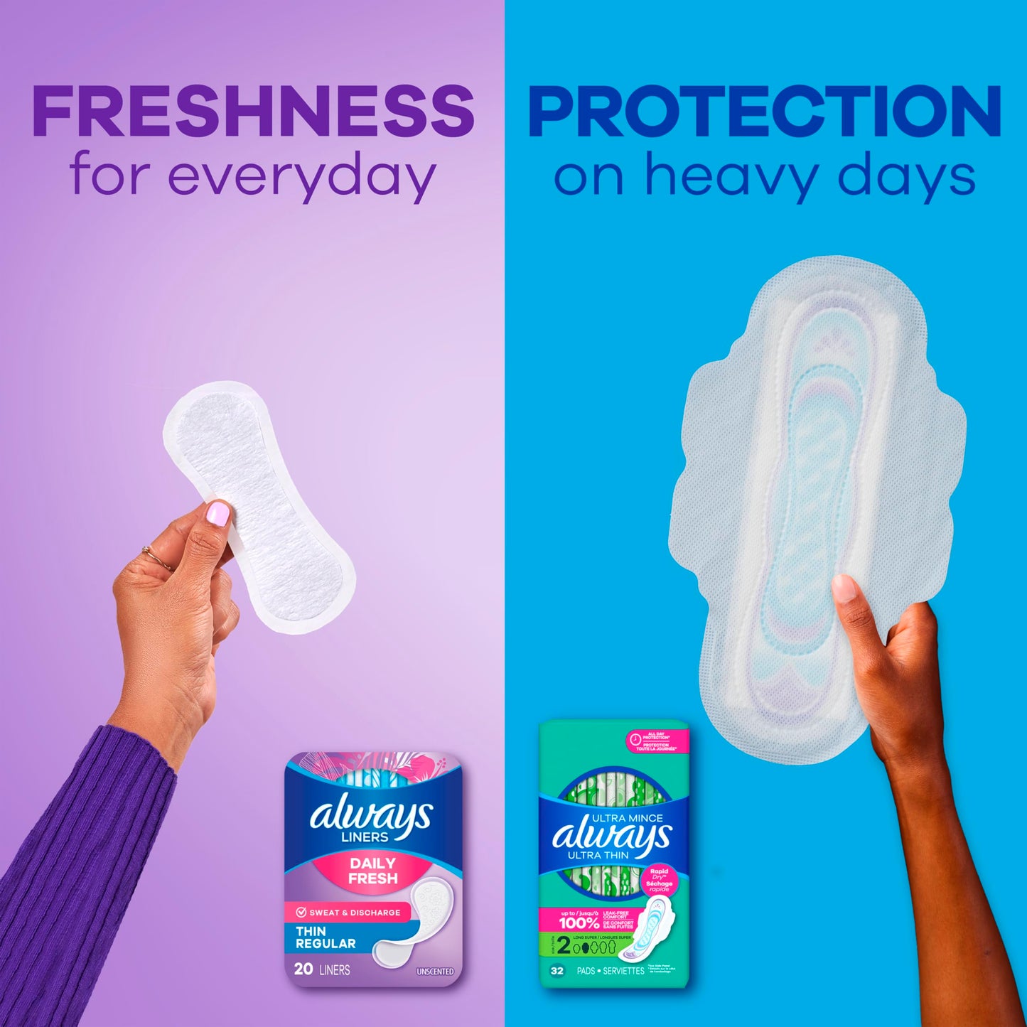 Always Dailies Thin Unscented Panty Liners - Regular - 20ct