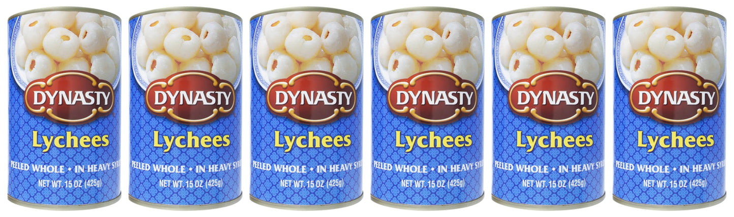 Dynasty Lychee with Syrup, 15 Ounce (Pack of 6)