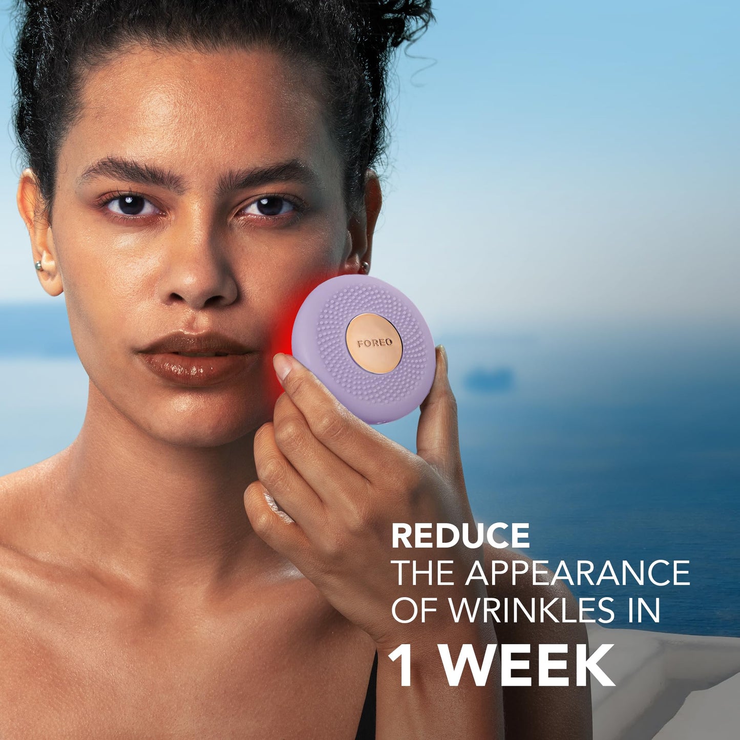 FOREO UFO 3 go Travel-friendly Face Mask Skincare Device - Face Moisturiser - Anti-Aging - Red Light - Warming - Facial Massage - Compact - App-connected - Lavender