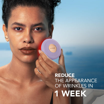 FOREO UFO 3 go Travel-friendly Face Mask Skincare Device - Face Moisturiser - Anti-Aging - Red Light - Warming - Facial Massage - Compact - App-connected - Lavender