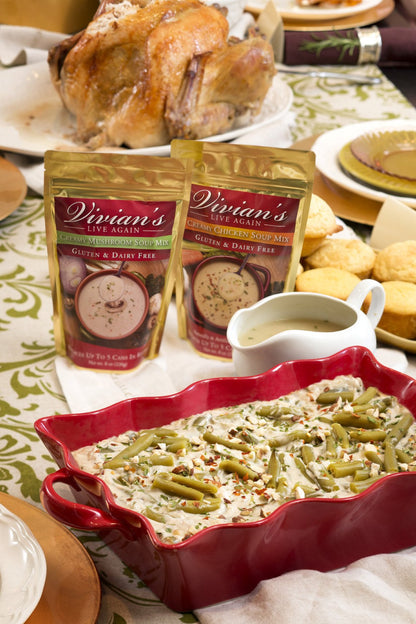 Gluten Free Cream of Chicken Soup and Gravy Mix, Dairy Free, by Vivian's Live Again 3-Pack
