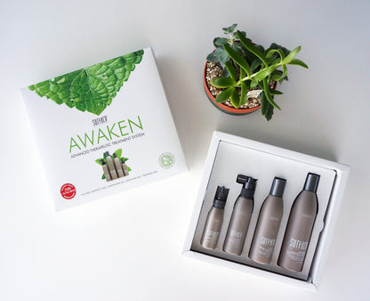 Surface Hair - Awaken Kit: Shampoo, Conditioner, Scalp Elixir and Therapeutic Treatment - for Thinning Hair, Hair Loss and Thickening