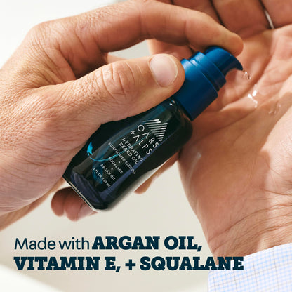 Oars + Alps Hydrating Beard Oil for Men, Moisturizes & Softens Beard, Nourishing Argan & Jojoba Oils, Soothes Skin & Reduces Itch, Lightly Scented, 1 Fl Oz