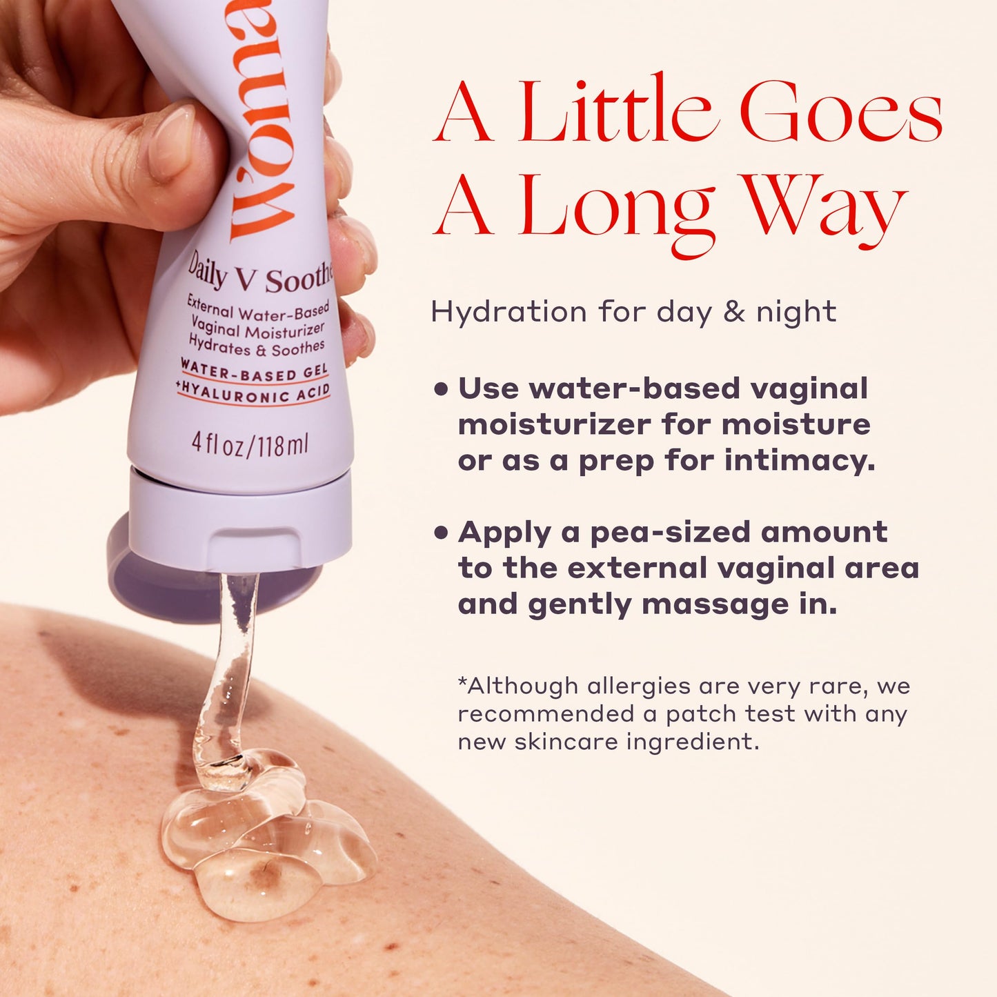Womaness Daily V Soothe - Vaginal Moisturizer for Vaginal Dryness & Moisture - External Hyaluronic Acid Gel for Vaginal Wetness - Silicone-Free, Estrogen & Hormone-Free Vaginal Health Support - 4oz