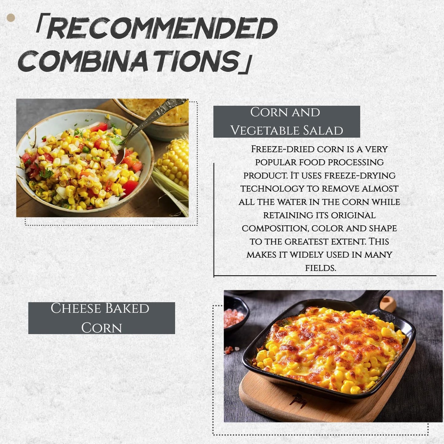 Freeze-dried sweet corn, 7.76 oz (220 g) — Gluten-free | Dehydrated corn | Suitable for salads, soups, and desserts | Packaged in an airtight jar | No added sugar | Sweet corn