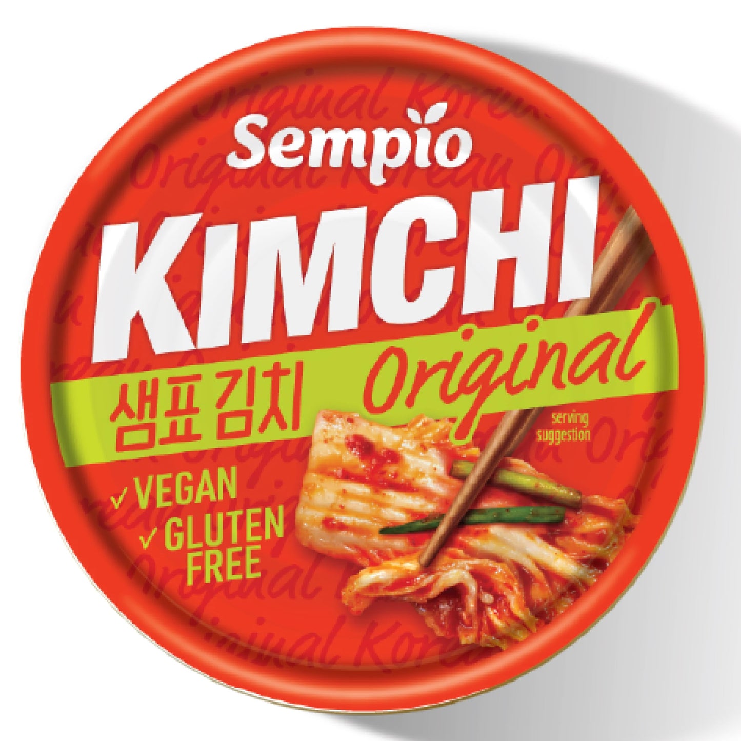 SEMPIO Canned Kimchi Original – Ready-to-Eat Traditional Korean Spicy Fermented Napa Cabbage for Rice Bowls, Ramen, Eggs, Bibimbap, Grilled Meats (Pack of 1/5.64oz / 160g, Vegan, Gluten-Free)