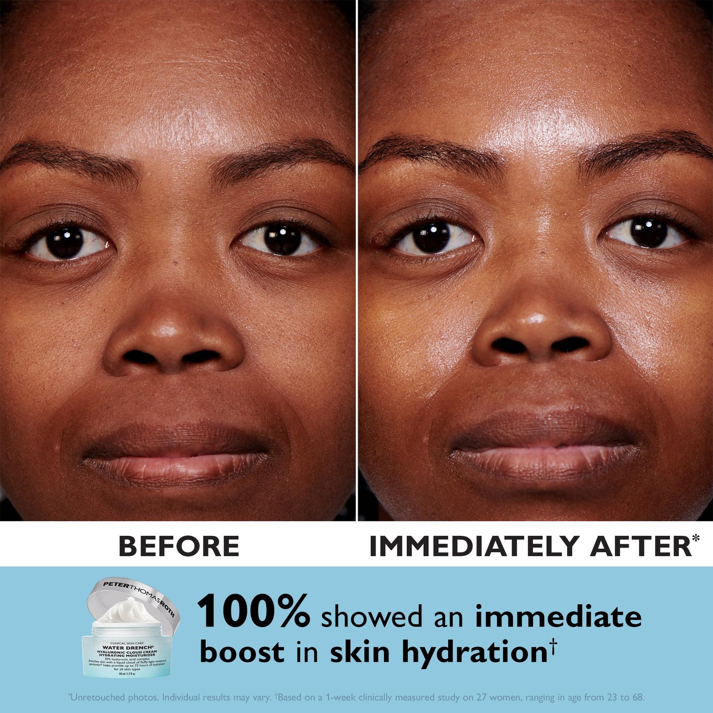 Peter Thomas Roth | Full-Size Water Drench® Essentials 2-Piece Face & Eye Kit | Hyaluronic Acid Skincare Set, Moisturizer and Eye Masks
