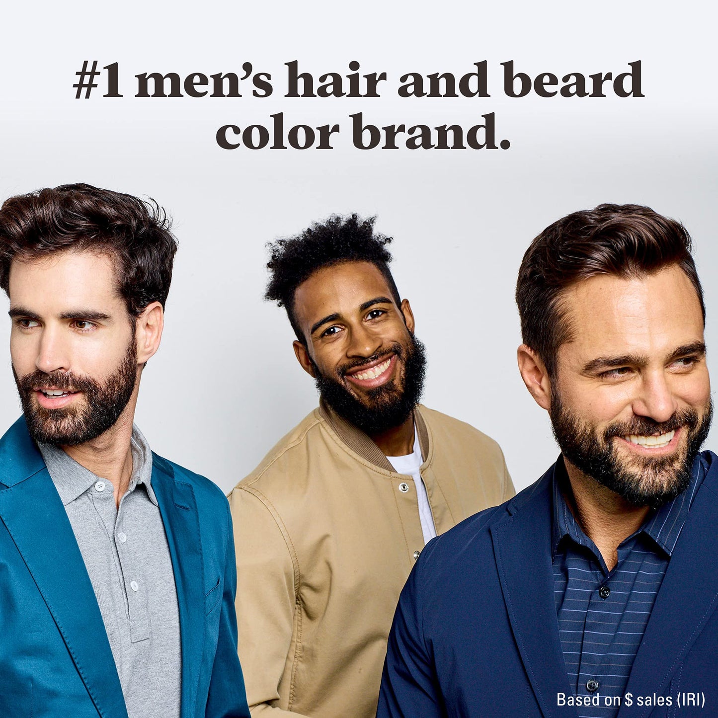 Just For Men Mustache & Beard, Beard Coloring for Gray Hair with Brush, with Keratin Biotin Aloe and Coconut Oil for Healthy Facial Hair - Light-Medium Brown, M-30, Pack of 1 (Packaging May Vary)