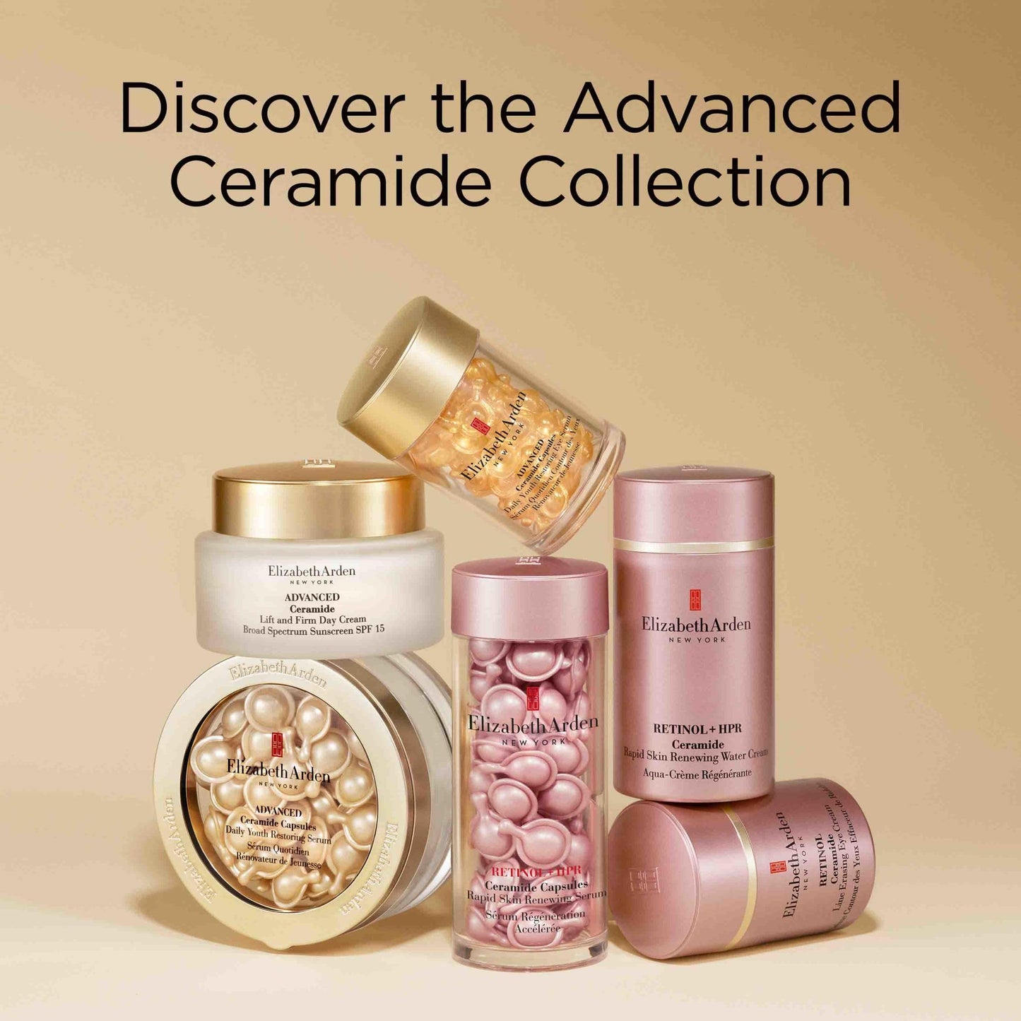 Elizabeth Arden Advanced Ceramide Face Serum Capsules, Anti-Aging Skincare, Fragrance-Free Hydrating Formula for Radiant, Firm Skin, Nourishing and Strengthening