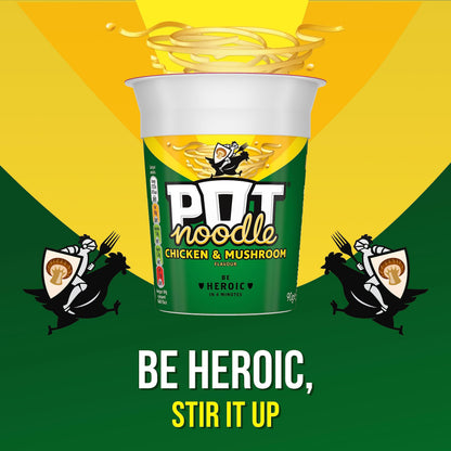 Pot Noodle Chicken and Mushroom 90 g (Pack of 12)