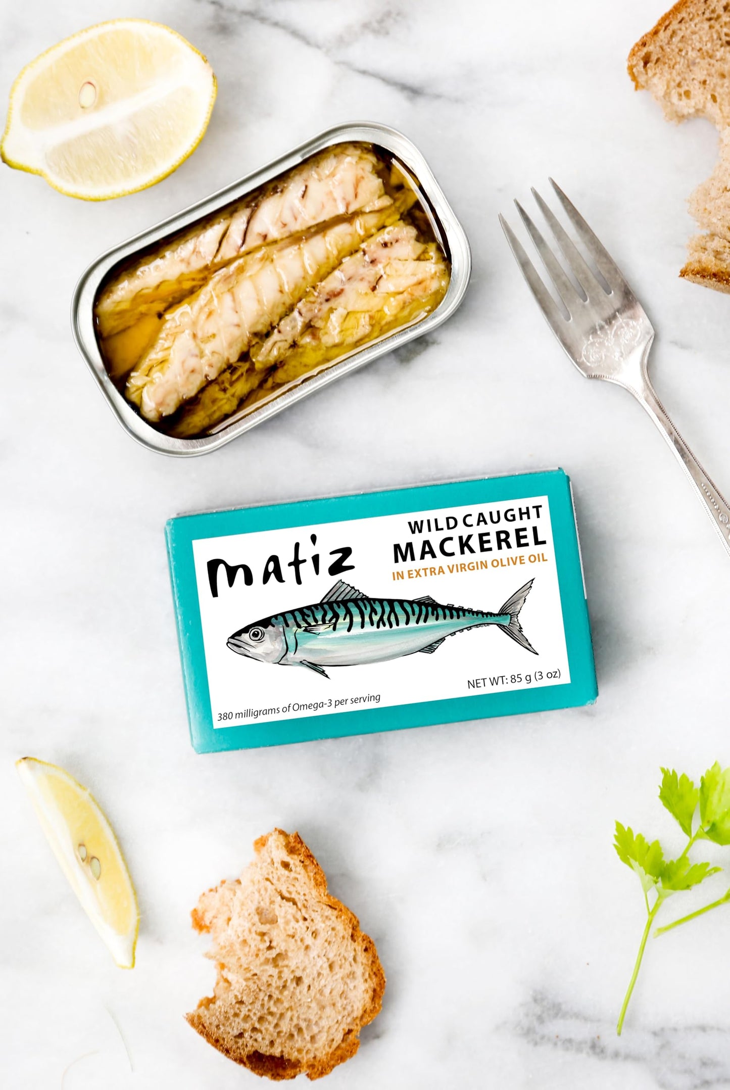 Matiz Mackerel in Extra Virgin Olive Oil | 3 Ounces | Spanish Natural Artisan Wild Caught Fish (12 Pack)