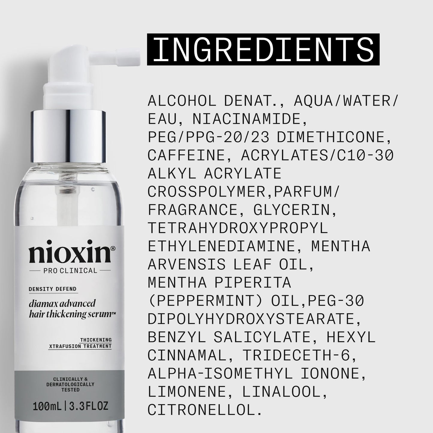 Nioxin Density Defend Diamax Advanced Hair Thickening Serum With Caffeine, Niacinamide & Panthenol For Thicker, Fuller-Looking Hair 3.38 Fl oz