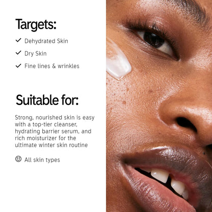 The INKEY List You Need to Build Barriers Skincare Gift Set, Oat Cleansing Balm + Ectoin Hydro-Barrier Serum + Bio-Active Ceramide Moisturiser, Strengthen Skin, Helps Dry Skin, Washbag Included